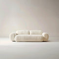Ivory Boucle Two-Seater Sofa